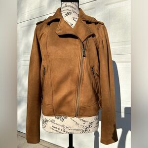 NWT🌷LOFT Tan Faux Suede Jacket